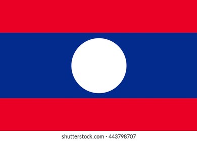 Flat Laos flag vector background