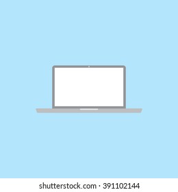 flat laptop icon vector