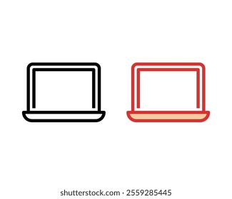 flat laptop icon vector illustration