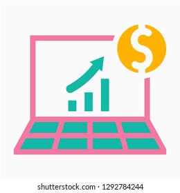 Flat Laptop pixel perfect vector icon