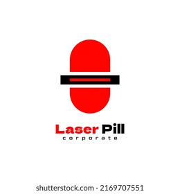 flat laser pill logo template