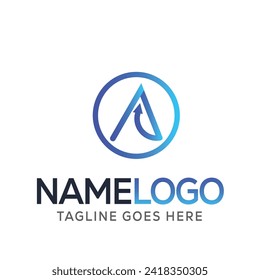 diseño de logotipo plano posterior