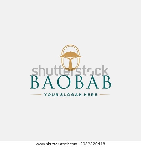 Flat latter mark GOLDBAOBA eternal logo design