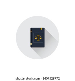 flat law book icon design.