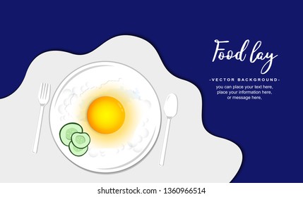 Flat lay Fresh vegetables isolated on white vector background