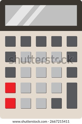 Flat Lay Graphic of Calculator