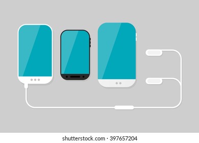 Flat lay technology vector illustration