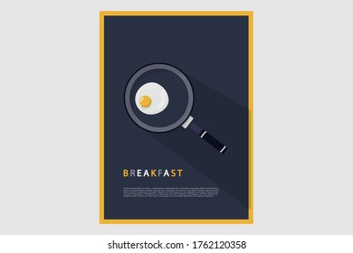 a flat lay template with a minimalist fried egg design