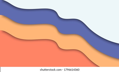 flat lay wave multicolor abstract background vector illustration best for background, poster and banner design