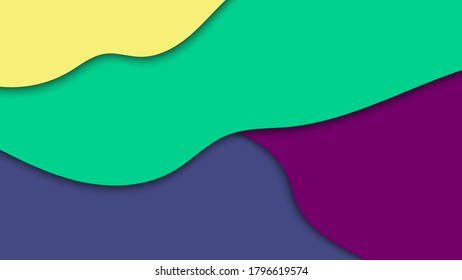 flat lay wave multicolor abstract background vector illustration best for background, poster and banner design