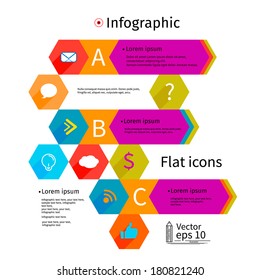 Flat layout design end flat icons, vector