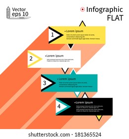 Flat layout design for your business, vector