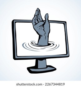 Flat lcd ui tv device data issue use www app white space text. Beg ask office work life raise up man user palm. Graphic art vector sketch drawn ocean dive report suck. Death net info phub sign icon