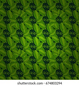Flat Leaf Elements Design Vector illustration. Colour Spring Theme seamless pattern Background. Leaves on colorful background. 