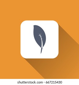 flat leaf icon 