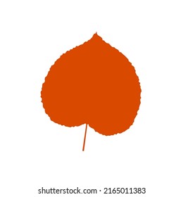 Flat leaf icon silhouette. Filled leaf glyph