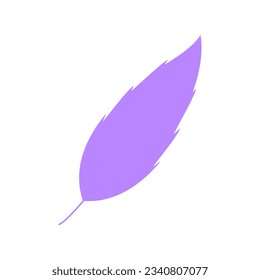 Flat leaf icon silhouette. Filled leaf glyph