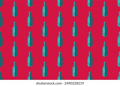 Flat leaf seamless pattern background. Geometric leaf icon seamless pattern background
