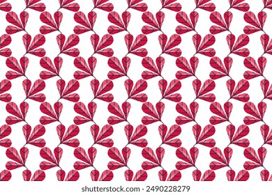 Flat leaf seamless pattern background. Geometric leaf icon seamless pattern background