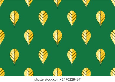 Flat leaf seamless pattern background. Geometric leaf icon seamless pattern background