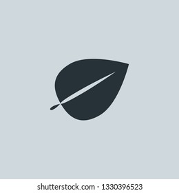 Flat leaf vector icon. Leaf illustration for web, mobile apps, design. Leaf vector symbol.