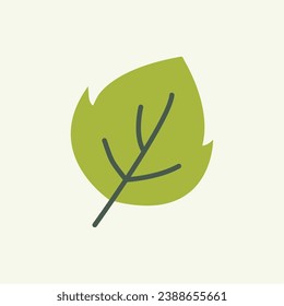 Flat Leaf Vector Symbol, Icon, Logo