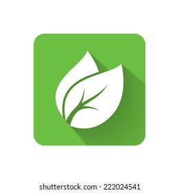 Flat leaves icon. Vector illustration