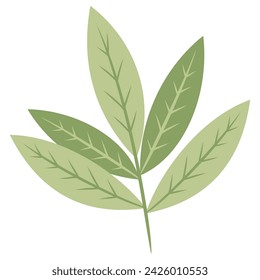 Flat Leaves Icon Vector Illustration
