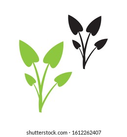 Flat Leaves Icons Logo Vector Illustration