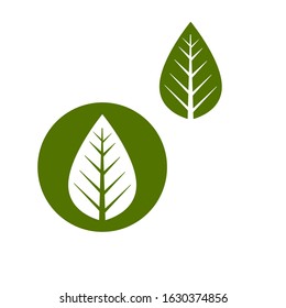 Flat Leaves Icons logo Vector Illustration