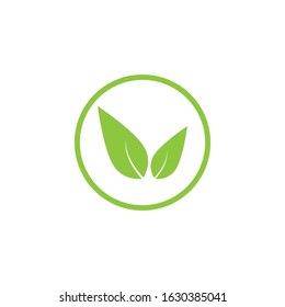 Flat Leaves Icons logo Vector Illustration