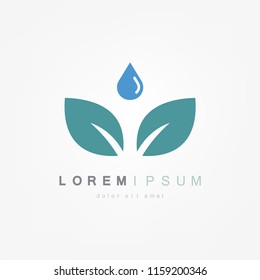 Flat leaves icons. Vector illustration.