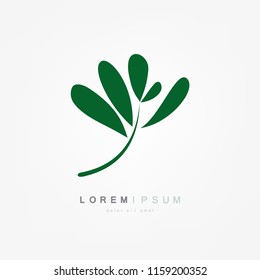 Flat leaves icons. Vector illustration.