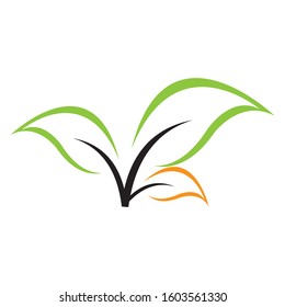 Flat Leaves Icons Vector Illustration