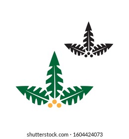 Flat Leaves Icons Vector Illustration