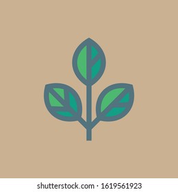Flat leaves icons. Vector illustration.EPS 10