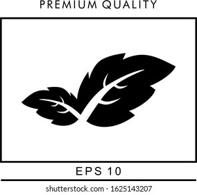 Flat leaves icons. Vector illustration