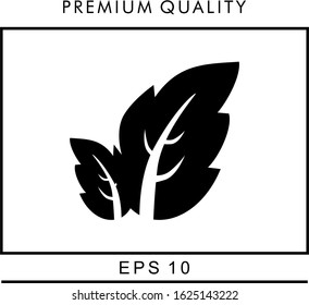 Flat leaves icons. Vector illustration
