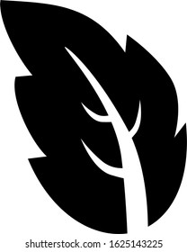 Flat leaves icons. Vector illustration