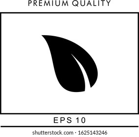 Flat leaves icons. Vector illustration