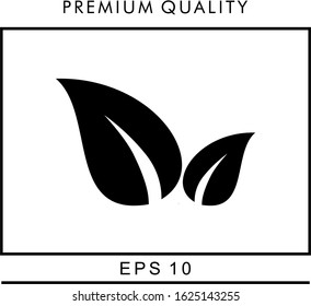 Flat leaves icons. Vector illustration