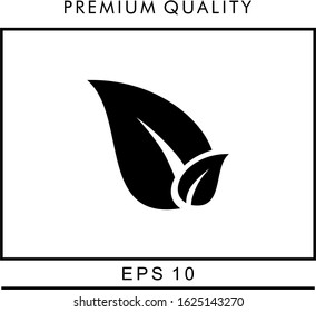 Flat leaves icons. Vector illustration