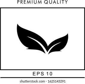 Flat leaves icons. Vector illustration