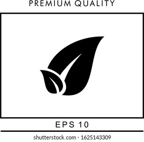 Flat leaves icons. Vector illustration