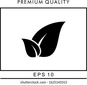 Flat leaves icons. Vector illustration