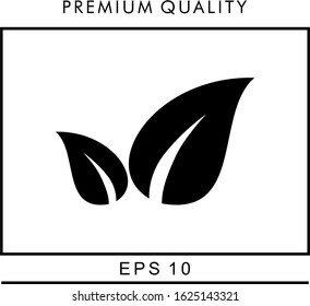 Flat leaves icons. Vector illustration
