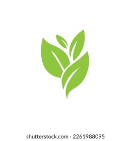 Flat leaves icons. Vector illustration. Abstract Leaf Logo design vector template. Natural leaf logo, beautiful, one with nature, natural, green for the earth.