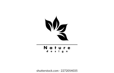 Flat leaves icons. Vector illustration. Abstract Leaf Logo design vector template.
