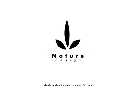 Flat leaves icons. Vector illustration. Abstract Leaf Logo design vector template.