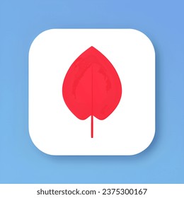 Flat hinterlässt Symbole. Vektorgrafik.